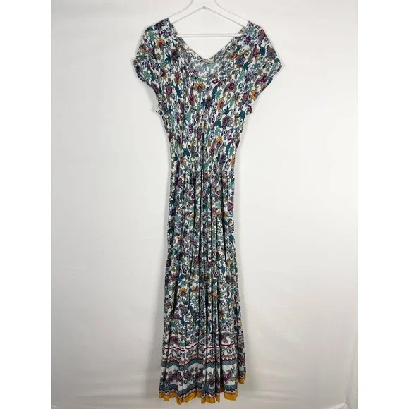 Soft Surroundings Maxi Dress Kara Floral Print Tiered Sundress Boho Chic Size XL - Picture 2 of 9